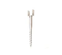 Aqbau® Lot de 4 supports de poteau en U de 90 mm à visser, douille de sol à visser, douilles de sol à visser, douille de sol à visser, ancrage au sol, piquet de terre, ancrage de poteau