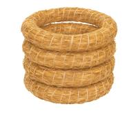 Aqbau Lot de 5 couronnes de paille naturelle - Diamètre : 30 cm - Épaisseur : 5 cm - Pour couronne de l'Avent DIY - Couronne de porte et couronne décorative - Ébauches pour couronnes à bricoler