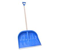 Aqbau® Pelle à neige 47 x 40 cm avec ferrure en métal 100 cm solide (bleu)