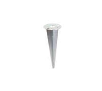 Aqbau Piquet pour lampe de jardin 30 cm - Housse d'encastrement pour lampe extérieure - Support de sol pour éclairage de jardin - Plaque de montage 11,5 cm - Acier 2 mm galvanisé à chaud - Support