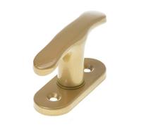 Aqbau Poignée de Fenêtre en Métal Or - Crémone Dorée Universelle pour Fenêtre PVC, Bois et Alu, Poignée de Porte de Balcon avec Carré de 7mm (découpable), Entraxe 43mm, Ferrure de Fenêtre de Luxe