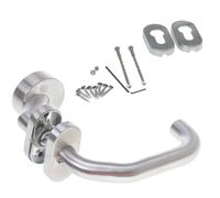 Aqbau® Poignée de porte en acier inoxydable - Forme cylindrique - Rosace PZ