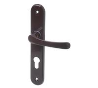 Aqbau® Poignée de porte avec plaque longue marron | Poignée de porte | Poignée de porte | Poignée de porte | Poignée de porte | Garniture de porte (PZ)