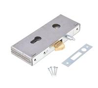 Aqbau Serrure à Crochet Avec Cassette - Argent | Goupille 72-40 | Serrure de Porte Coulissante et Portail Extérieur