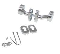 Aqbau Set 2x Poignée de Porte Acier Inox Forme Cylindrique Pommeau Rosette Pz