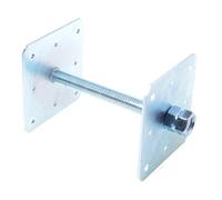 Aqbau® Support De Poteau 160x160x250 pied de poteau reglable, hauteur réglable, support pergola, Support Poteau Acier,Support De Poteau À Visser Pour Poteaux, En Acier Galvanisé