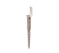 Aqbau® Support de poteau en L pour poteau carré à visser, Douille au sol vissable, Douille vissée, Douilles au sol à enfoncer, Douille au sol vissée, Ancre au sol, Piquet de terre, Ancre de poteau en