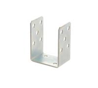 Aqbau® Support de poteau en U à visser support poteau bois, pied poteau, pied de poteau galvanisé (80 mm)