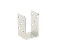 Aqbau Support de poteaux en U à visser, en acier en forme de U, pour poteaux, construction en bois, idéal pour terrasses, auvents et équipements de jeu (taille 61mm)