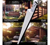 Aqbau Lot de 8 supports de poteau à enfoncer - Galvanisés à chaud - Manchons de sol à enfoncer en L - 60 x 600 mm