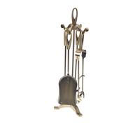 Aqbau Tisonnier 4 tlg. Ensemble de Cheminée Patine Cheminée Couverts