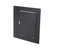 Aqbau® Trappe de Visite 100×100 mm Noire - Fermeture à Pression - Pour Mur, Plafond, Baignoire, Gaine Technique, Trappe d’accès