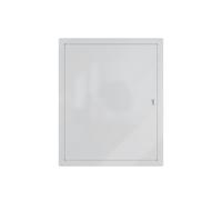 Aqbau Trappe de Visite 400x600 mm en Métal Blanc avec Fermeture à Pression - Porte d'Inspection pour Placo, Plafond, Mur, Baignoire et Gaine Technique