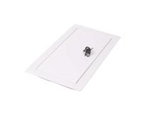 Aqbau® Trappe de Visite Métallique Blanche avec Serrure à Clé - Trappe d’Accès Murale et Plafond, Robuste et Durable, Idéale pour Placo, Gaine Technique, Vide Sanitaire et Baignoire (200 x 250 mm)