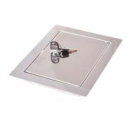 Aqbau® Trappe d'inspection en acier inoxydable avec clé (dimensions d'encastrement l x h : 30 x 30 cm)