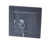 Aqbau® Trappe d'inspection pour construction sèche - 10 x 10 cm - Noir - Avec serrure - Porte de révision - Trappe de service - Clapet d'entretien - Pour construction sèche en métal