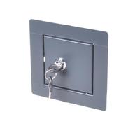 Aqbau® Trappe d'inspection pour construction sèche - 15 x 15 cm - Anthracite - Avec serrure - Porte de révision - Porte d'entretien - Trappe de service - Clapet d'entretien - Pour construction sèche