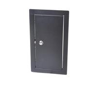 Aqbau® Trappe d'inspection pour construction sèche - 50 x 60 cm - Noire - Avec serrure - Porte de révision - Trappe de service - Clapet d'entretien - Pour construction sèche - En métal
