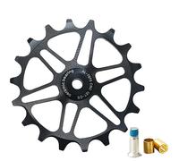 AQCDPJYU 16T 18T Bicycle Rear Derailleur Pulley Negative Tooth Guide Wheel for Mountain Road Bike(Black,16T)
