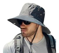 AQCDPJYU Chapeau de Soleil à Large Bord for Hommes, Grande Protection UV, Pare-Soleil de pêcheur for Plein air, Cyclisme, randonnée, pêche(Dark Gray)