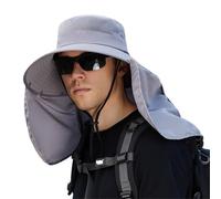 AQCDPJYU Chapeau Pare-Soleil d'été à Bord surdimensionné for Hommes, Casquette de pêcheur à Double Usage, Protection Solaire for l'extérieur(Gray)