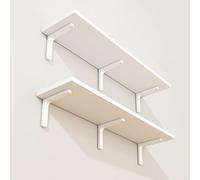 AQCDPJYU Étagères murales flottantes Blanches, présentoir monté sur Ferme, étagère à Livres de Rangement Multi-Usage for Le Salon(40 * 30cm)