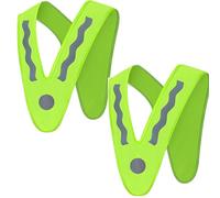 AQCDPJYU Gilet de sécurité réfléchissant for enfants, 1/2/3/5 pièces, Visible la nuit, haute brillance, résistant à l'usure, épaule for une utilisation de protection en extérieur(2Pcs)