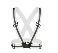 AQCDPJYU Gilet de sécurité réfléchissant réglable et respirant, sangles à reflets, bande élastique for adultes et enfants, course de nuit, équitation(White)