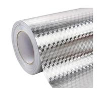 AQCDPJYU Papier peint auto-adhésif en aluminium for cuisine, autocollant imperméable à l'huile, résistant à l'huile, for tiroirs et meubles de comptoir(Square,500W x 40L cm)