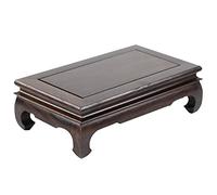 AQCDPJYU Petite Table d'autel en Bois avec contremarches de Table, présentoir sur Pied for Bouddha, thé, Puja et décor de Sorcellerie(Brown,L)