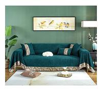 AQCDPJYU Plaid en Chenille - Couverture texturée, Douce, Confortable et Chaude, Grande Taille, for canapé, lit ou Fauteuil.(Green,180x300cm)