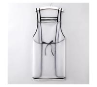 AQCDPJYU Tablier de cuisine transparent et imperméable, facile à nettoyer et résistant aux graisses, for hommes et femmes, idéal for la maison, les restaurants et les cafés.(White No Pocket)
