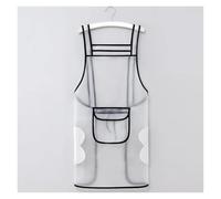 AQCDPJYU Tablier de cuisine transparent et imperméable, facile à nettoyer et résistant aux graisses, for hommes et femmes, idéal for la maison, les restaurants et les cafés.(White With Towel)