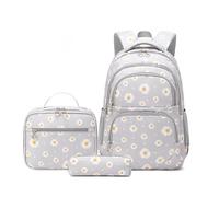 AQCDPJYU YZSMYY Ensemble de Sac à Dos d'école élémentaire, Cartable d'étudiant for Enfants Filles for l'école Primaire(Gray)