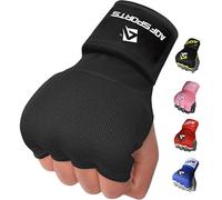AQF Bande Boxe sous Gants, Bande De Boxe Gants De Protection, Gant De Boxe Protege Poignet 100CM Long 4 Doigt Rembourrés du Gel Wraps pour MMA, Muay Thai & Kick Boxing Femme Homme (Noir Complet, XL)