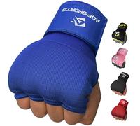 AQF Bande Boxe sous Gants, Bande De Boxe Gants De Protection, Gant De Boxe Protege Poignet 100CM Long 4 Doigt Rembourrés du Gel Wraps pour MMA, Muay Thai & Kick Boxing Femme Homme (L, Bleu)