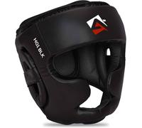 AQF Casque Boxe, MMA Entraînement Casque De Boxe, Casques De Sports De Combat, Boxing Tête Protection, Muay Thai Casque Integral pour Sparring, Kickboxing, Art Martiaux, Karaté Head Guard Noir (XL)