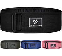 AQF Ceinture Musculation, 4"/10.2cm Nylon Automatique Fermer Support Dos Lombaire Ceinture Powerlifting, Ceinture Lestée Musculation Pour Entraînement Fonctionnel, Squat Homme Femme (XL, Noir)