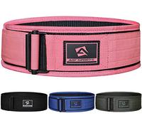 AQF Ceinture Musculation, 4"/10.2cm Nylon Automatique Fermer Support Dos Lombaire Ceinture Powerlifting, Ceinture Lestée Musculation Pour Entraînement Fonctionnel, Squat Homme Femme (S, Rose)
