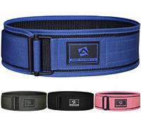 AQF Ceinture Musculation, 4"/10.2cm Nylon Automatique Fermer Support Dos Lombaire Ceinture Powerlifting, Ceinture Lestée Musculation Pour Entraînement Fonctionnel, Squat Homme Femme (XS, Bleu)