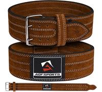 AQF Ceinture Musculation, 4" Cuir Vache Ceinture De Musculation, Ceinture Leste Musculation, Ceinture Lombaire Homme Femme 10mm D'épaisseur Boucle À Rouleau en Acier Weightlifting Belt (3XL, Marron)