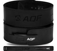 AQF Ceinture Musculation Levier Boucle, Approuvé IPL USPA - 4" Largeur 10mm D'épaisseur Cuir Vache Daim Ceinture De Force, Ceinture Halterophilie Pour Powerlifting & Sport Homme (Noir Complet, M)