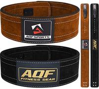 AQF Ceinture Musculation Levier Boucle, Approuvé IPL USPA - 4" Largeur 10mm D'épaisseur Cuir Vache Daim Ceinture De Force, Ceinture Halterophilie Pour Powerlifting & Sport Homme
