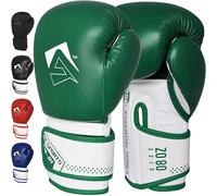 AQF Gant De Boxe Formation À La Boxe Gants MMA Gants De Boxe Homme & Femmes pour Kickboxing Combattre Muay Thai Et Sac De Boxe (Grün, 8oz)