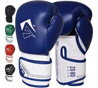 AQF Gant De Boxe Formation À La Boxe Gants MMA Gants De Boxe Homme & Femmes pour Kickboxing Combattre Muay Thai Et Sac De Boxe (Blau, 10oz)