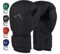 AQF Gant De Boxe Formation À La Boxe Gants MMA Gants De Boxe Homme & Femmes pour Kickboxing Combattre Muay Thai Et Sac De Boxe (Noir Matt, 14oz)