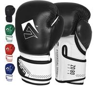 AQF Gant De Boxe Formation À La Boxe Gants MMA Gants De Boxe Homme & Femmes pour Kickboxing Combattre Muay Thai Et Sac De Boxe (Noir, 12oz)