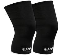 AQF Genouillère Sport -2Pcs Genouillère de Compression Pour Homme Et Femme -Antidérapant Genouillère Rotulienne Musculation Course À Pied et Entraînement -Soulager Douleur Du Genoux (Double pli, S)