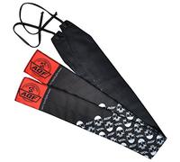 AQF Protege Poignet Sangle D'haltérophilie en Coton Support À L'entraînement en Salle De Sport Poignet De Force 35" De Long, 3" De Large (Noir & Blanc)