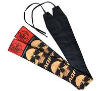 AQF Protege Poignet Sangle D'haltérophilie en Coton Support À L'entraînement en Salle De Sport Poignet De Force 35" De Long, 3" De Large (Noir & Orange)